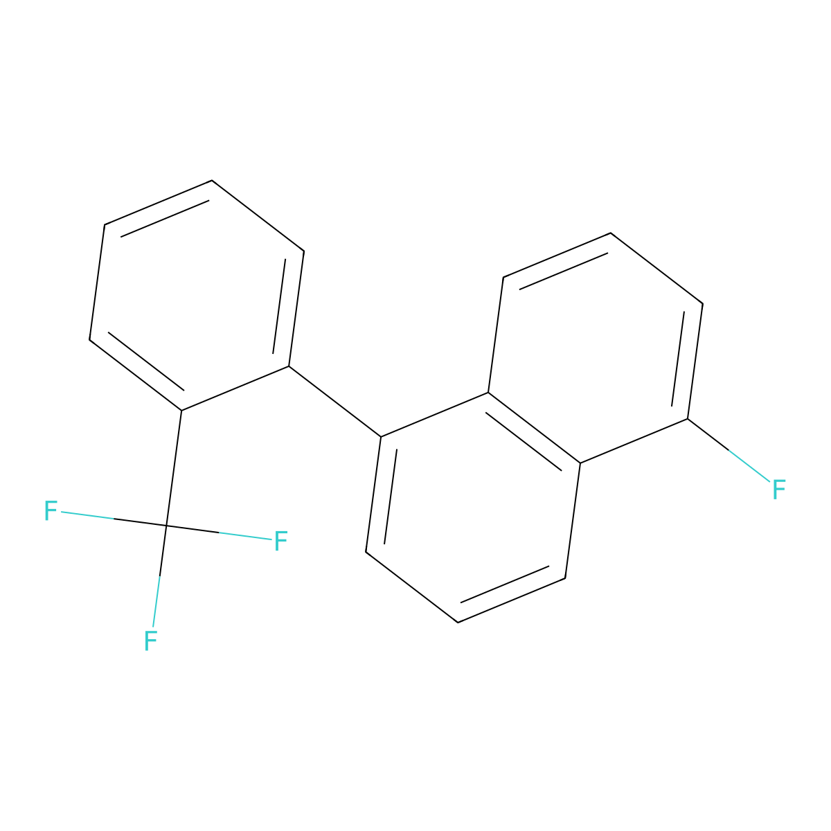 1-Fluoro-5-(2-(trifluoromethyl)phenyl)naphthalene molecular structure, CAS 1261754-48-6