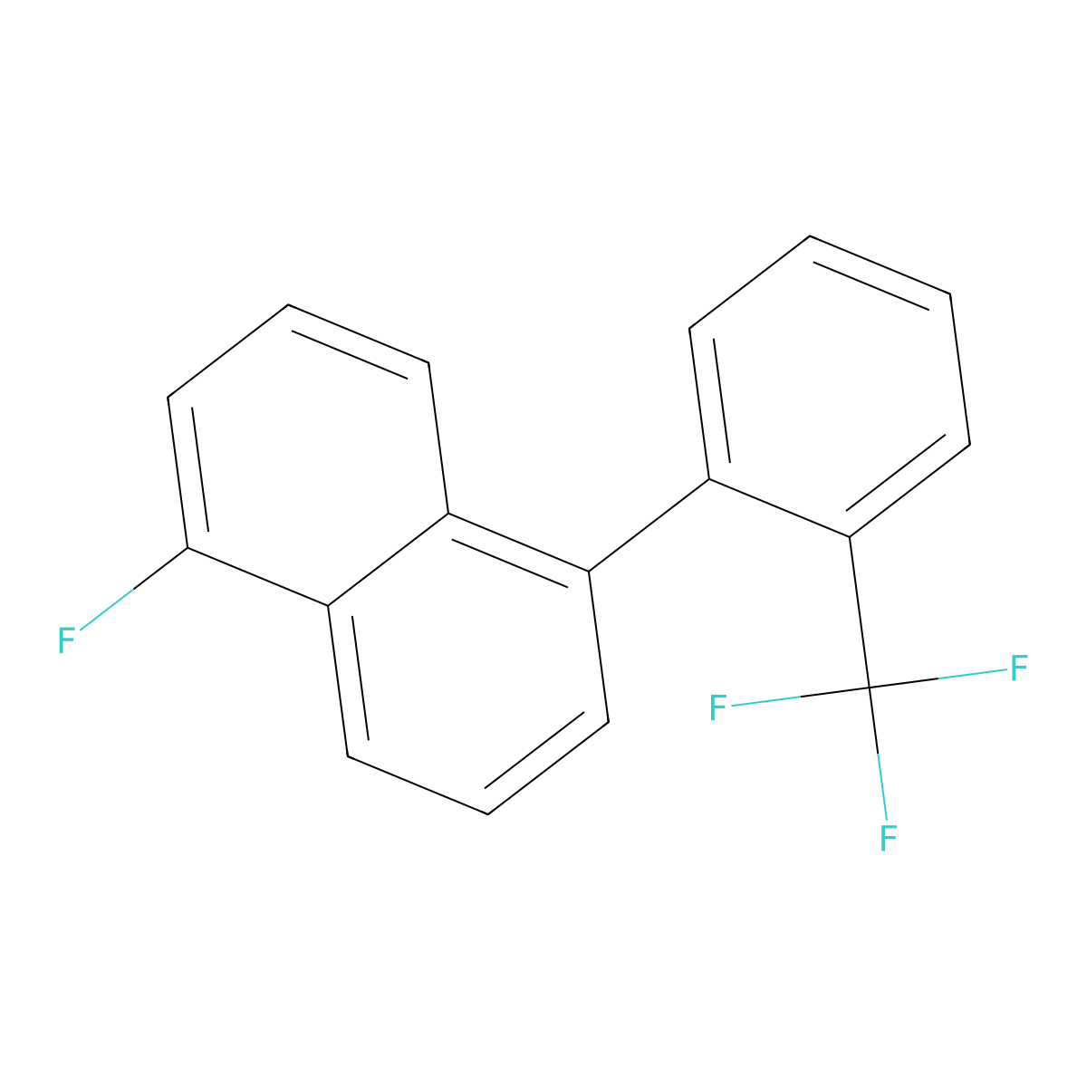 1-Fluoro-5-(2-(trifluoromethyl)phenyl)naphthalene molecular structure, CAS 1261754-48-6