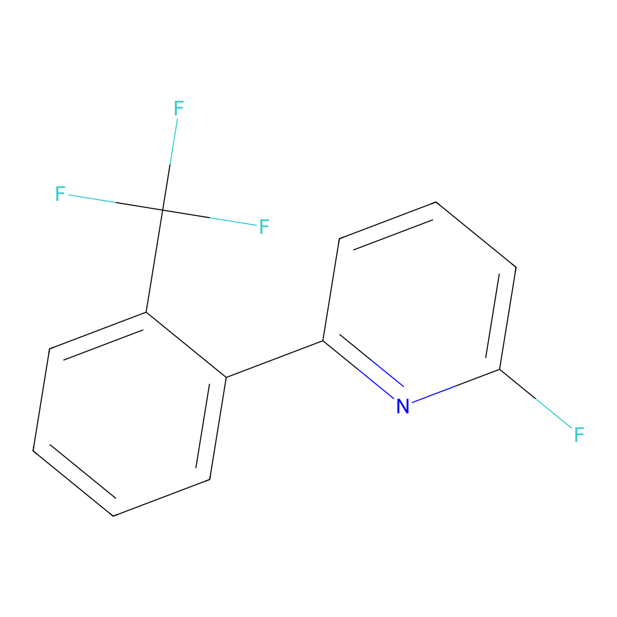 2-Fluoro-6-(2-trifluoromethylphenyl)pyridine molecular structure, CAS 1261754-91-9