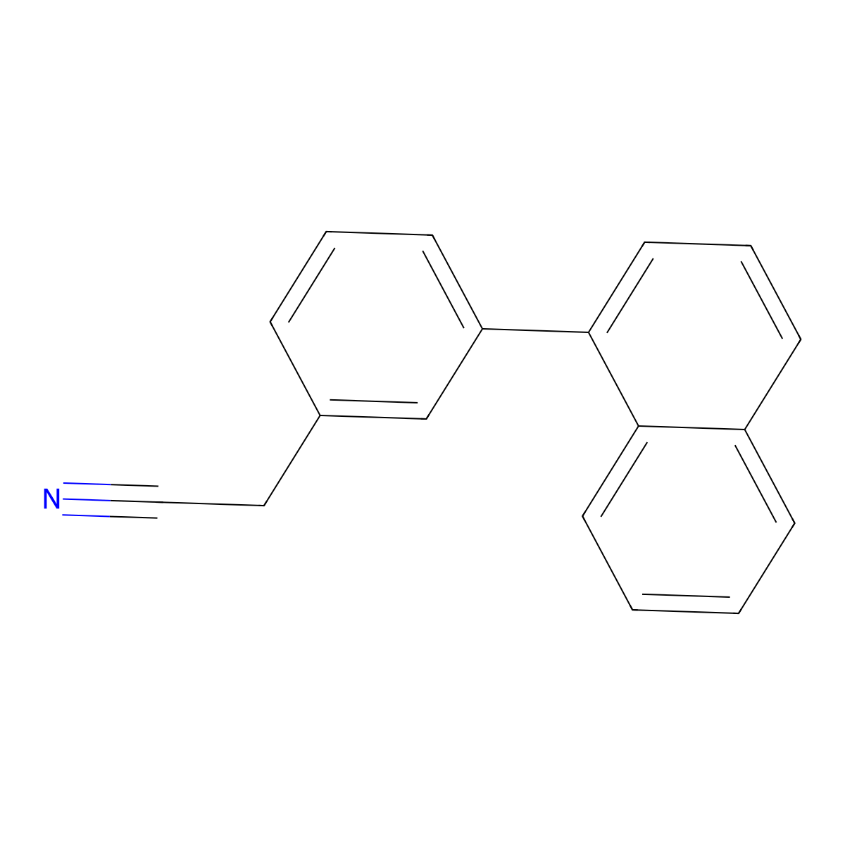 2-(3-(Naphthalen-1-yl)phenyl)acetonitrile molecular structure, CAS 1261756-60-8