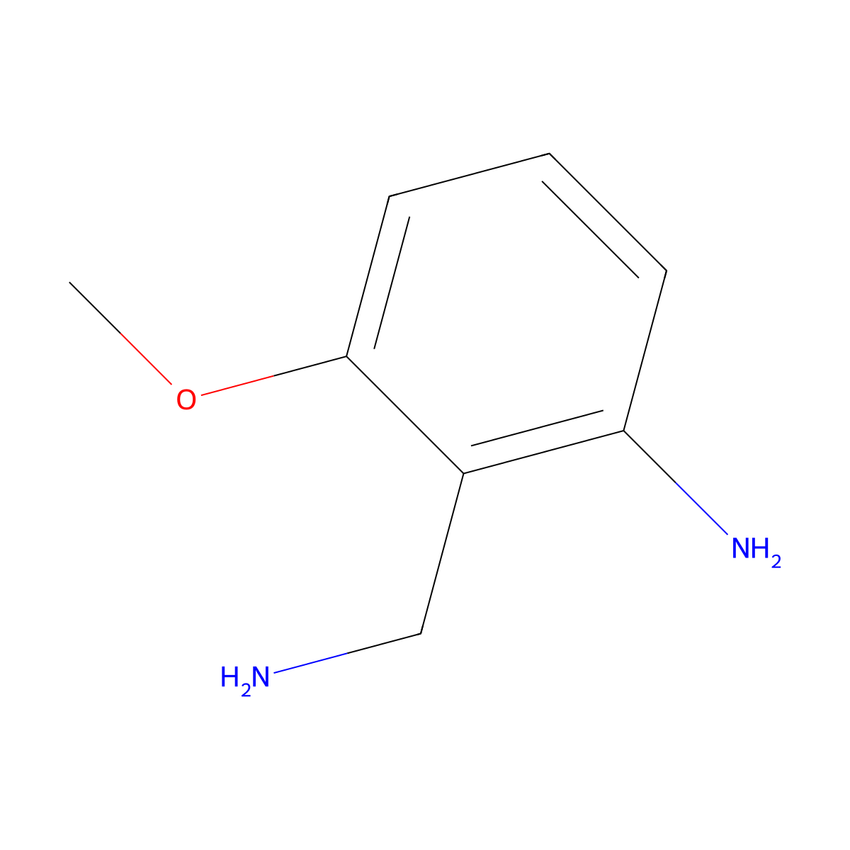2-(Aminomethyl)-3-methoxyaniline molecular structure, CAS 1261758-66-0