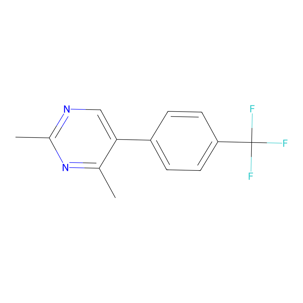 2,4-Dimethyl-5-(4-(trifluoromethyl)phenyl)pyrimidine molecular structure, CAS 1261758-67-1
