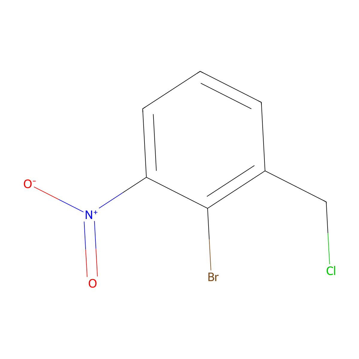 2-Bromo-1-(chloromethyl)-3-nitrobenzene molecular structure, CAS 1261758-96-6