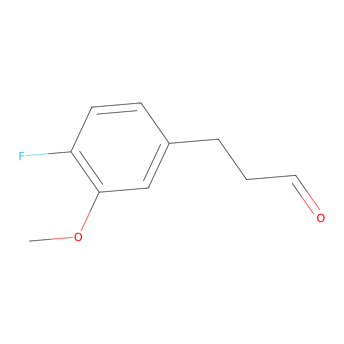 3-(4-Fluoro-3-methoxyphenyl)propanal molecular structure, CAS 1261759-90-3