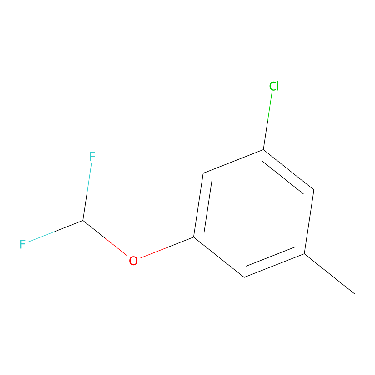 1-Chloro-3-(difluoromethoxy)-5-methylbenzene molecular structure, CAS 1261760-03-5