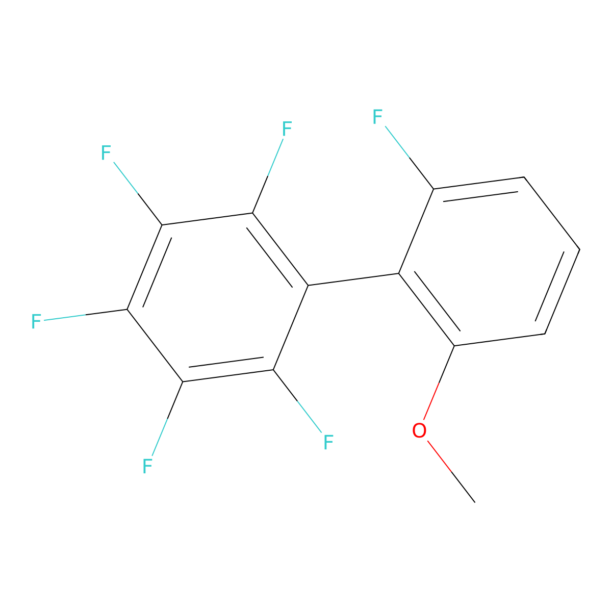 1,2,3,4,5-Pentafluoro-6-(2-fluoro-6-methoxyphenyl)benzene molecular structure, CAS 1261760-07-9