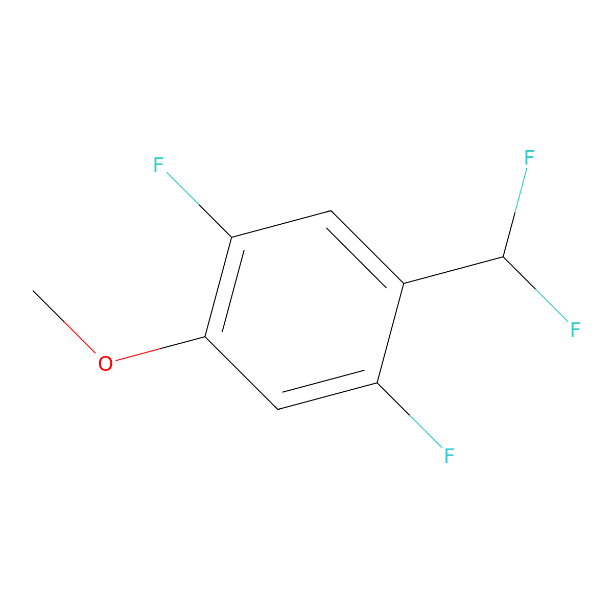2,5-Difluoro-4-(difluoromethyl)anisole molecular structure, CAS 1261760-09-1