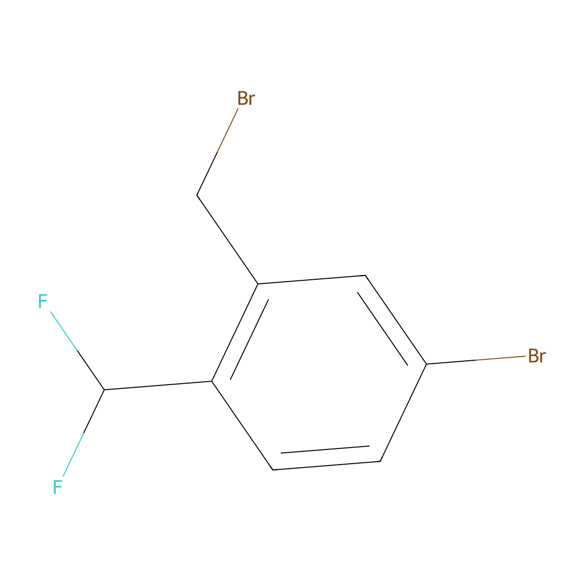 5-Bromo-2-(difluoromethyl)benzyl bromide molecular structure, CAS 1261760-28-4
