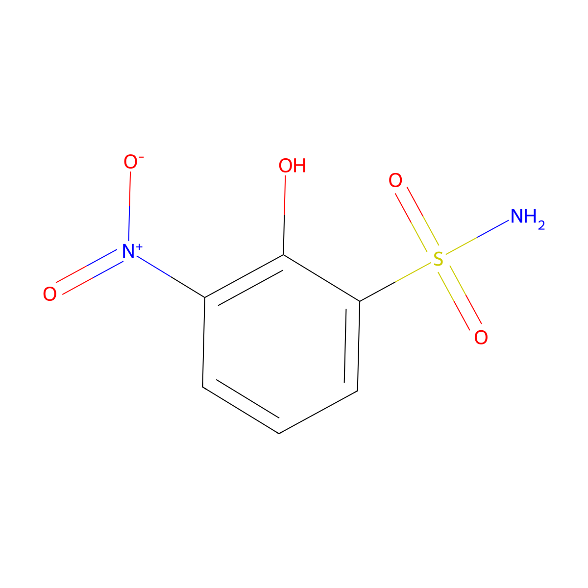 2-Hydroxy-3-nitrobenzene-1-sulfonamide molecular structure, CAS 1261760-55-7