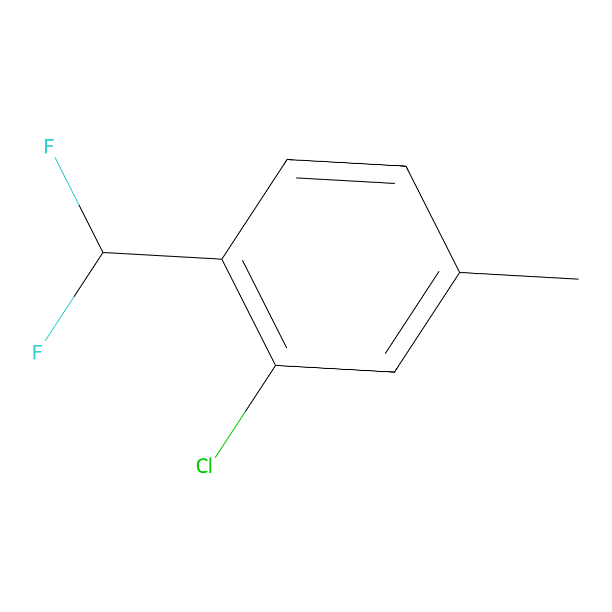 3-Chloro-4-(difluoromethyl)toluene molecular structure, CAS 1261760-76-2