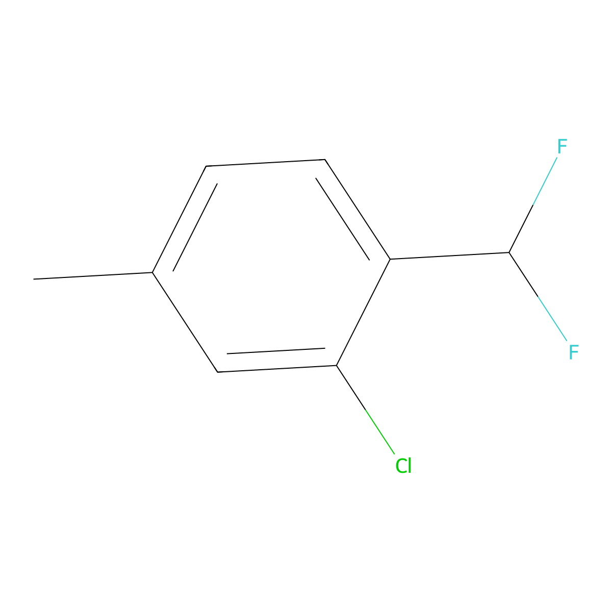3-Chloro-4-(difluoromethyl)toluene molecular structure, CAS 1261760-76-2