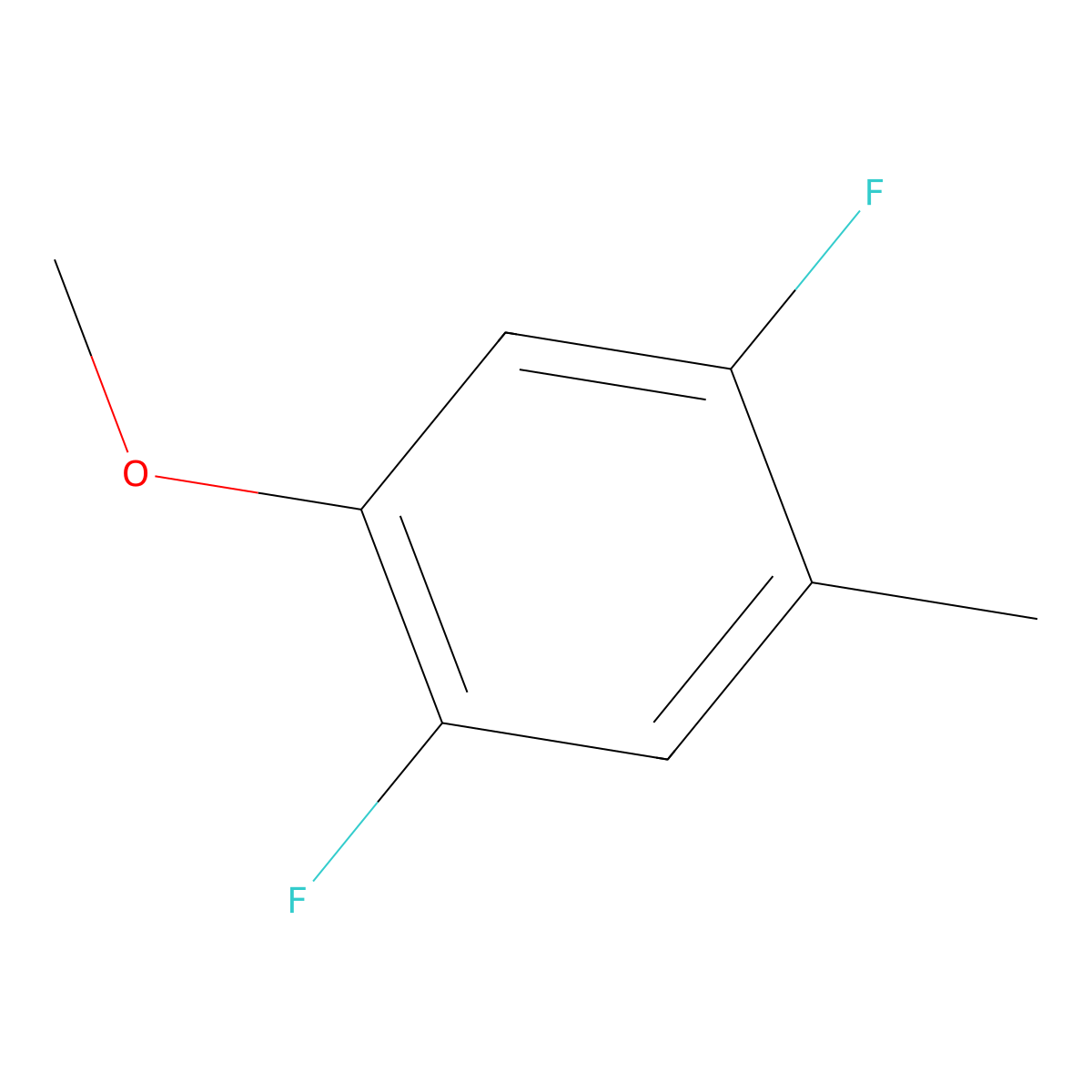 1,4-Difluoro-2-methoxy-5-methylbenzene molecular structure, CAS 1261760-78-4