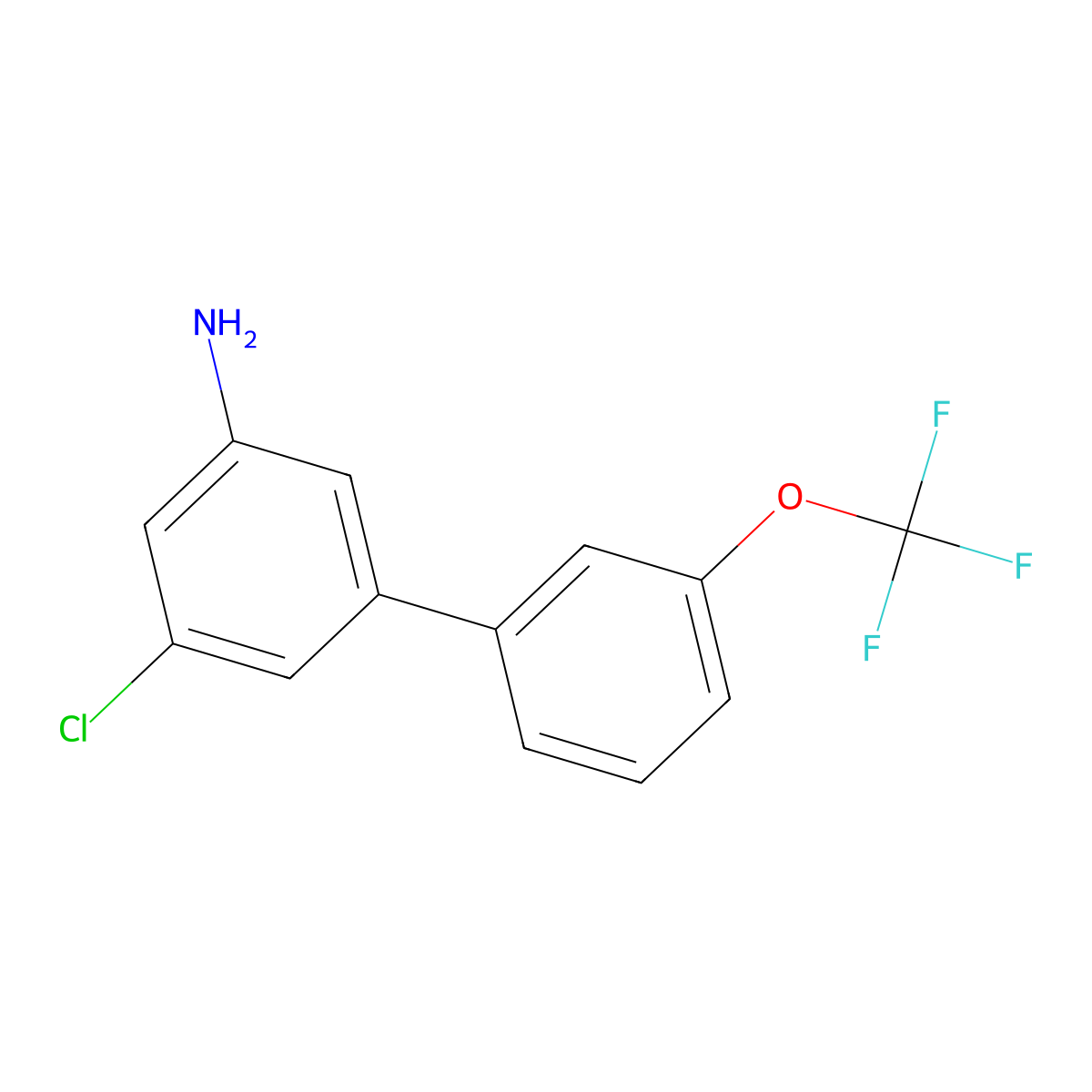 5-Chloro-3'-(trifluoromethoxy)-[1,1'-biphenyl]-3-amine molecular structure, CAS 1261761-18-5