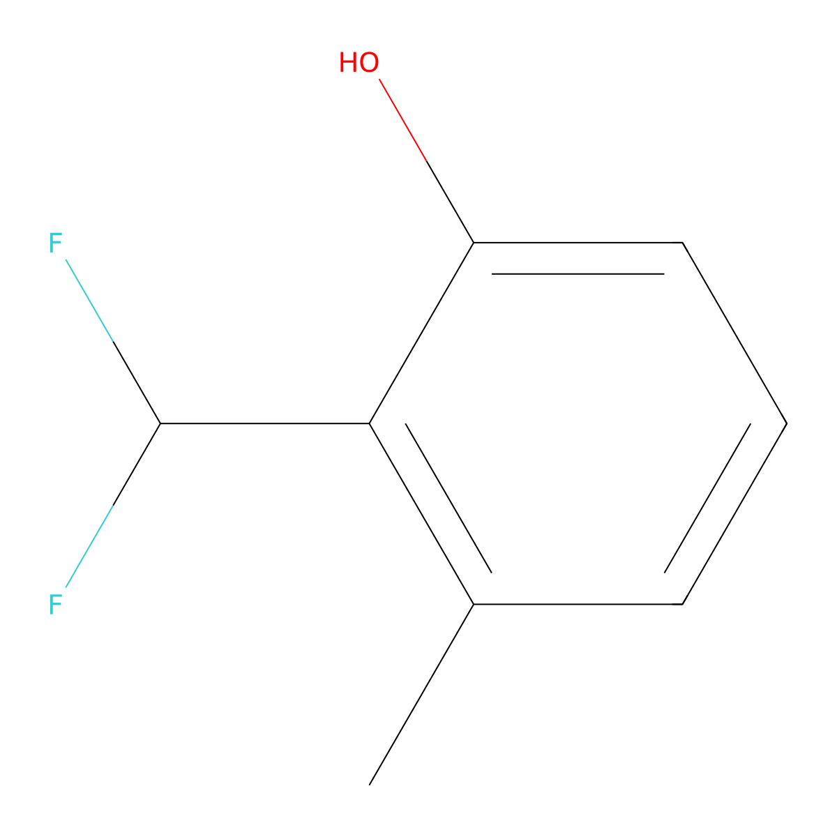 2-(Difluoromethyl)-3-methylphenol molecular structure, CAS 1261761-30-1