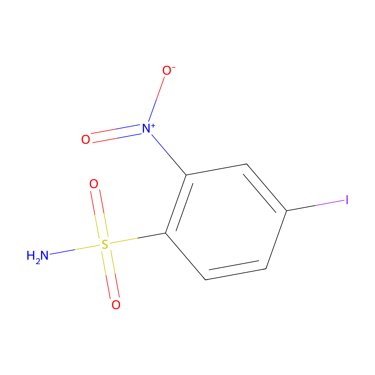 4-Iodo-2-nitrobenzene-1-sulfonamide molecular structure, CAS 1261761-65-2