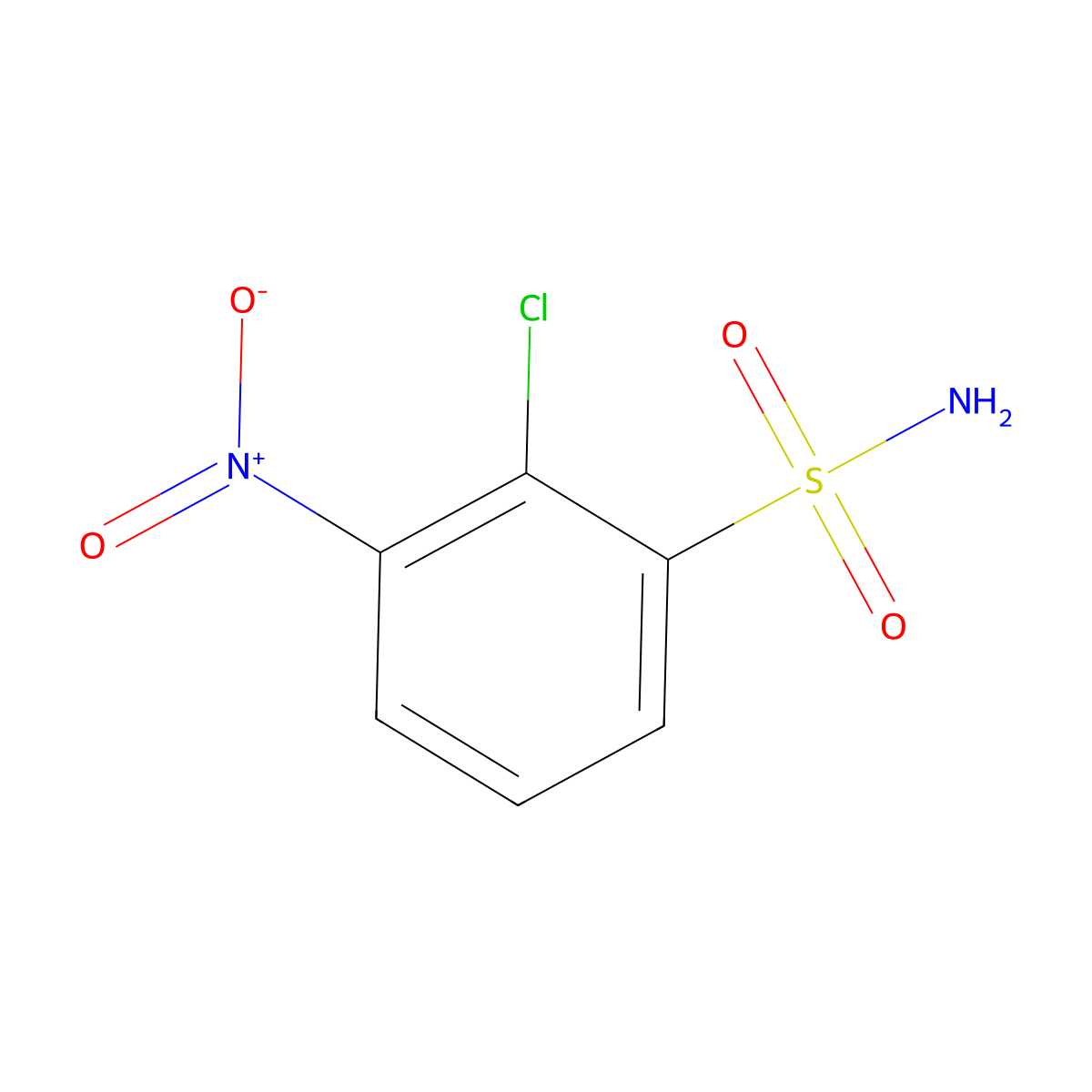 2-Chloro-3-nitrobenzenesulfonamide molecular structure, CAS 1261761-91-4