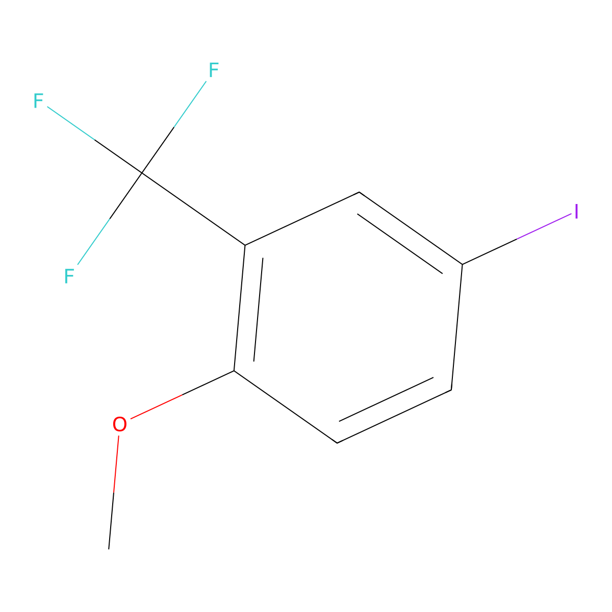 4-Iodo-1-methoxy-2-(trifluoromethyl)benzene molecular structure, CAS 1261761-96-9