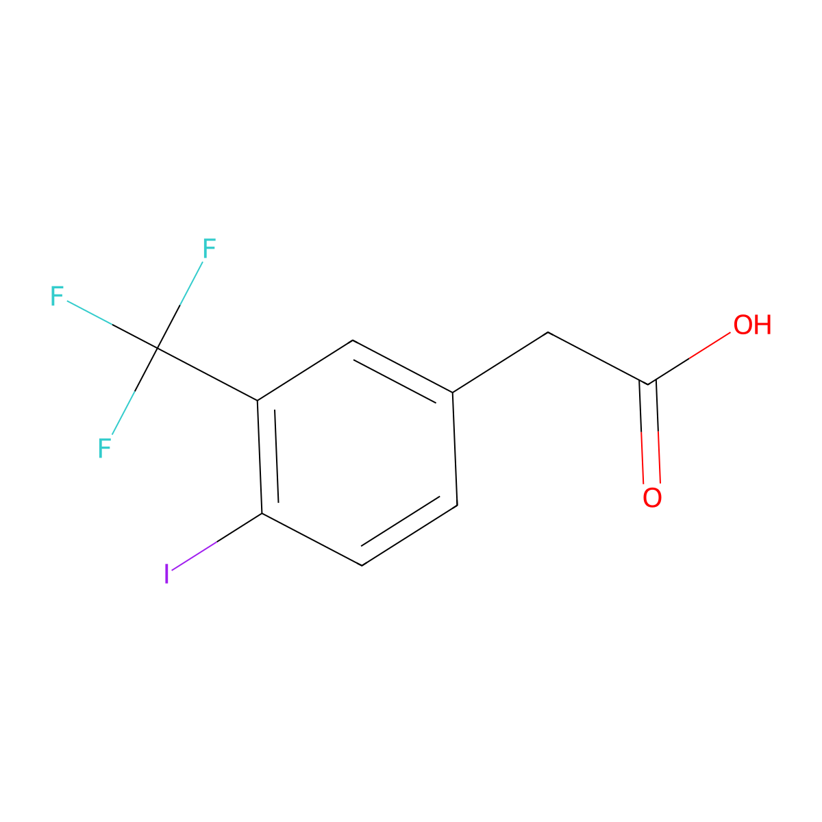 4-Iodo-3-(trifluoromethyl)phenylacetic acid molecular structure, CAS 1261762-11-1