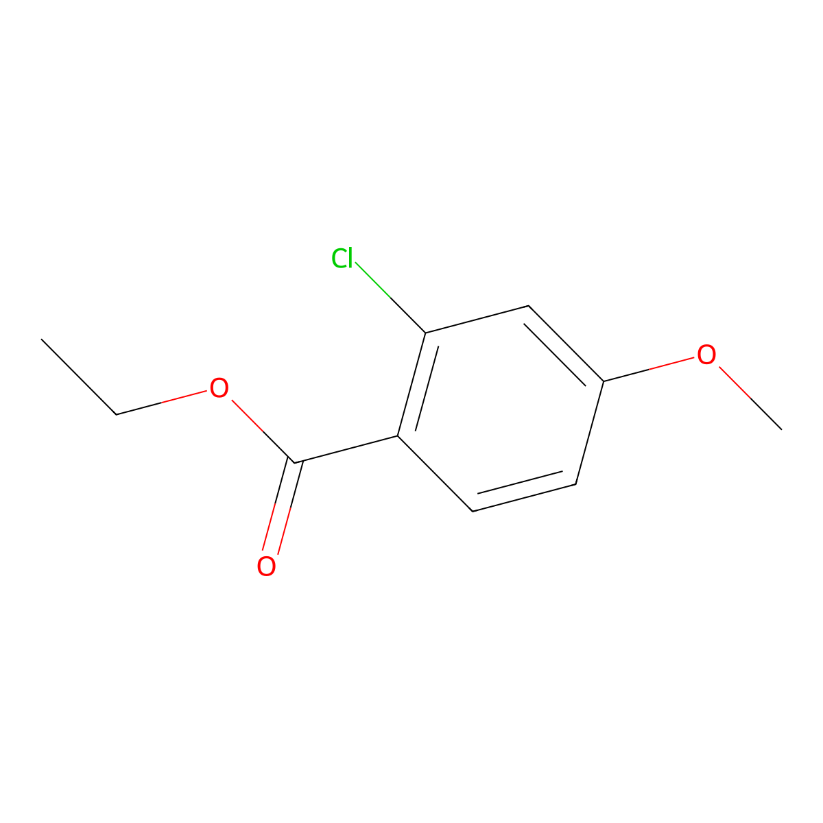 Ethyl 2-chloro-4-methoxybenzoate molecular structure, CAS 1261762-16-6