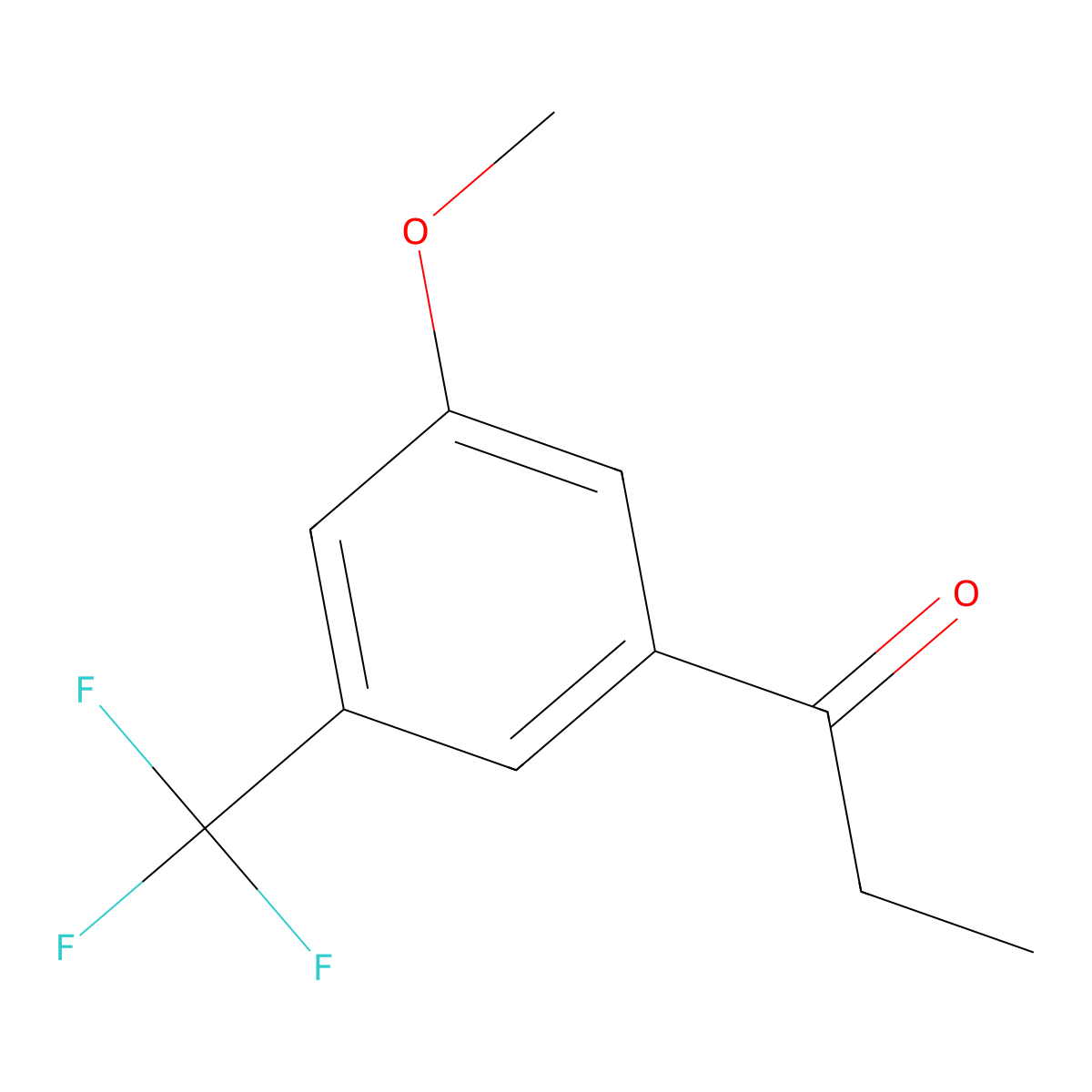 1-(3-Methoxy-5-(trifluoromethyl)phenyl)propan-1-one molecular structure, CAS 1261762-79-1
