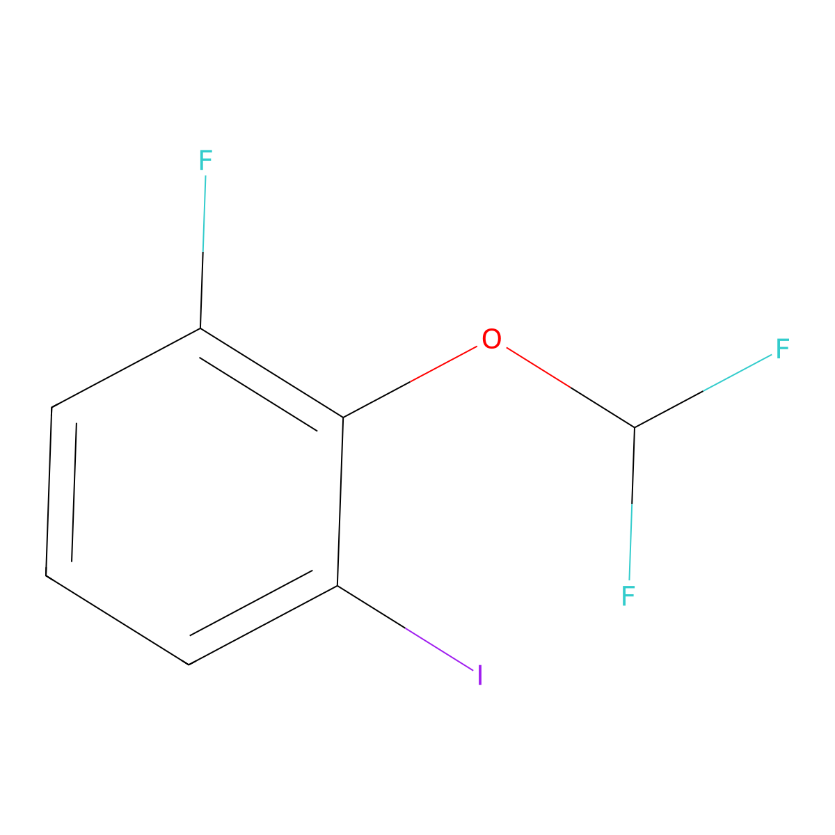 2-(Difluoromethoxy)-1-fluoro-3-iodobenzene molecular structure, CAS 1261763-19-2