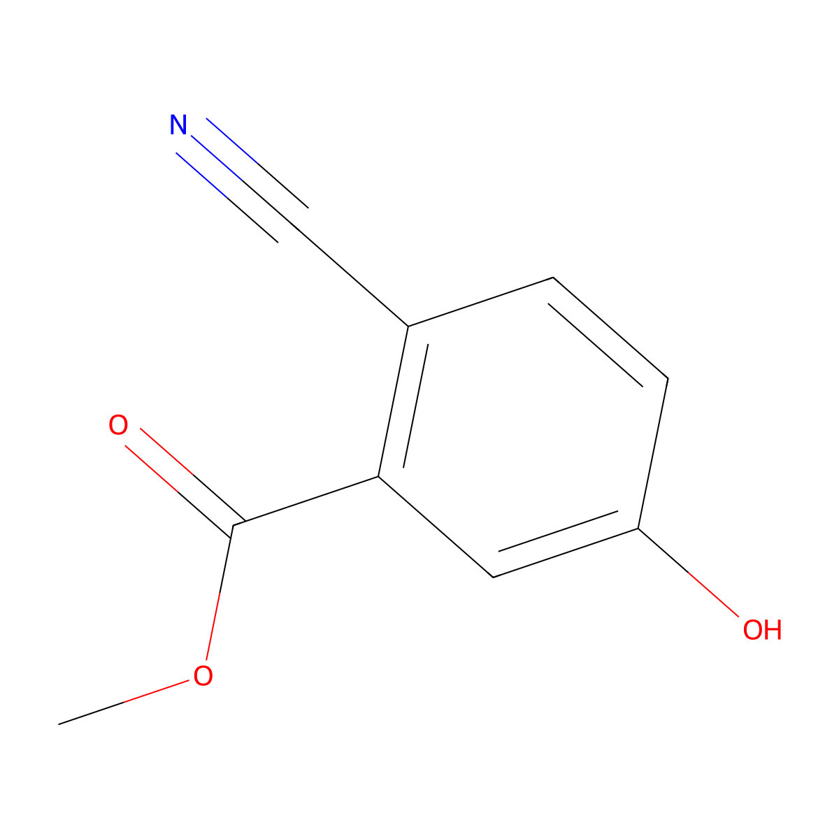Methyl 2-cyano-5-hydroxybenzoate molecular structure, CAS 1261763-38-5