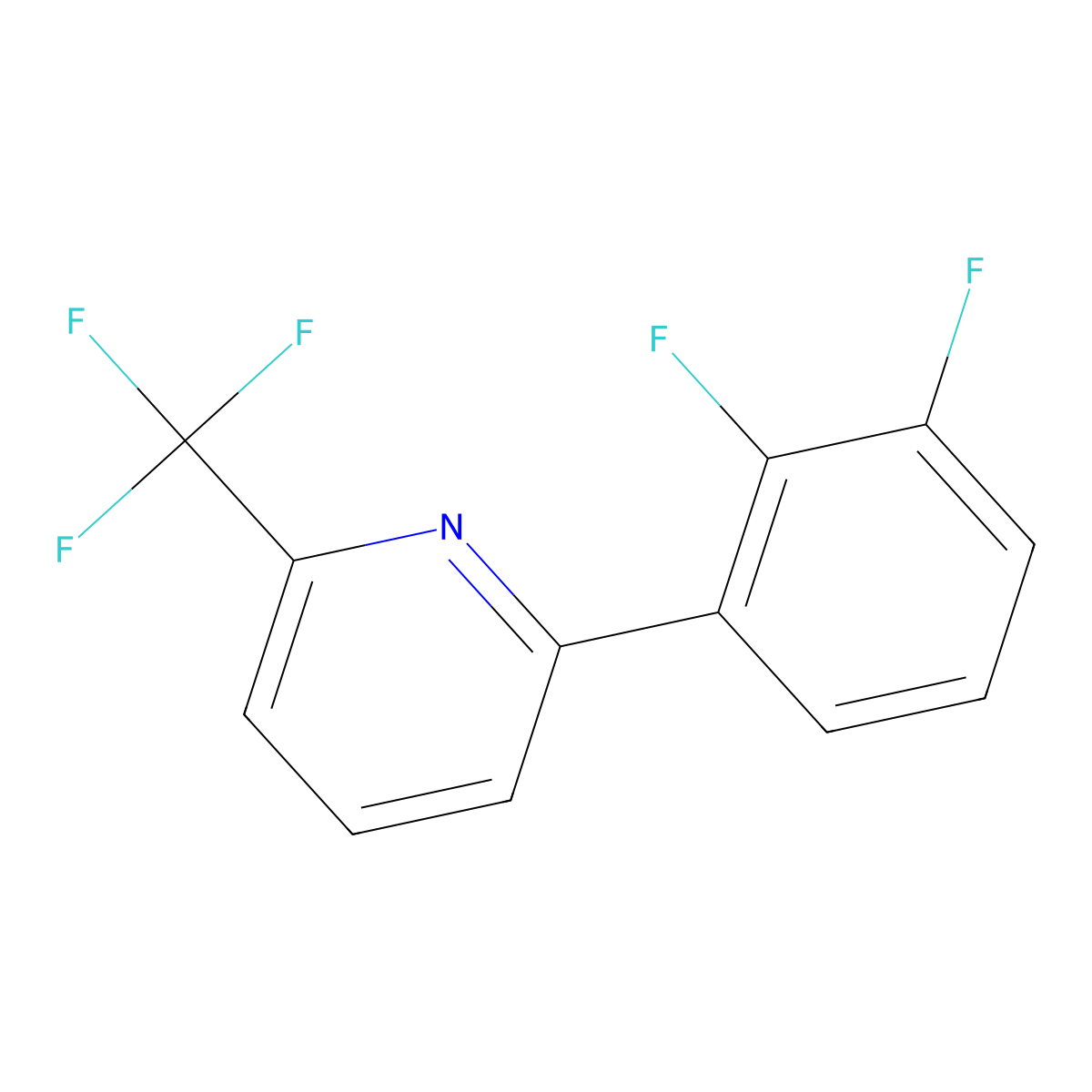 2-(2,3-Difluorophenyl)-6-(trifluoromethyl)pyridine molecular structure, CAS 1261763-86-3
