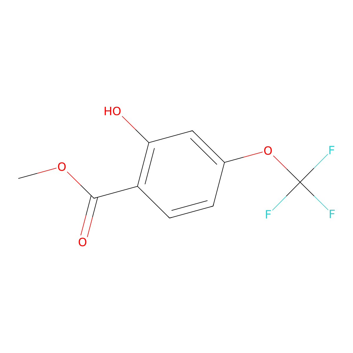 Methyl 2-hydroxy-4-(trifluoromethoxy)benzoate molecular structure, CAS 1261763-98-7