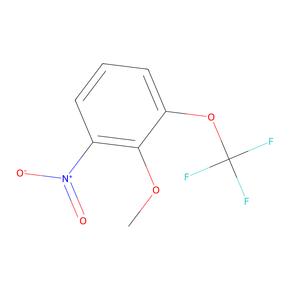 2-Methoxy-1-nitro-3-(trifluoromethoxy)benzene molecular structure, CAS 1261764-67-3