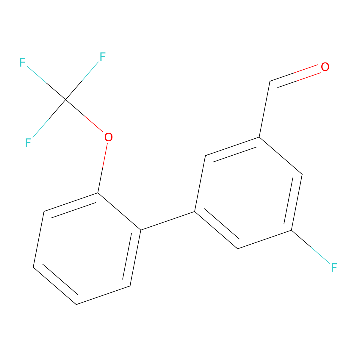 5-Fluoro-2'-(trifluoromethoxy)-[1,1'-biphenyl]-3-carbaldehyde molecular structure, CAS 1261764-91-3