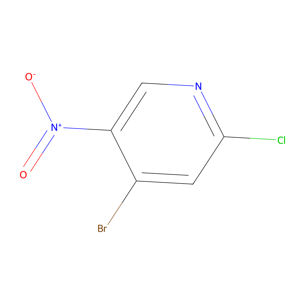 4-Bromo-2-chloro-5-nitropyridine molecular structure, CAS 1261767-18-3