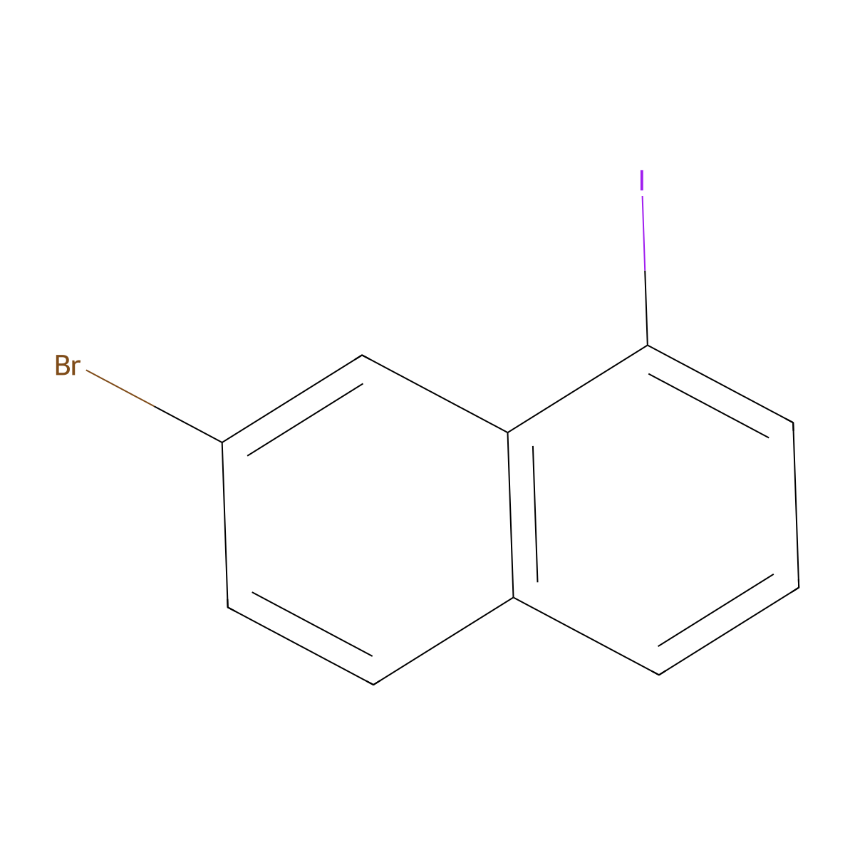 7-Bromo-1-iodonaphthalene molecular structure, CAS 1261767-53-6