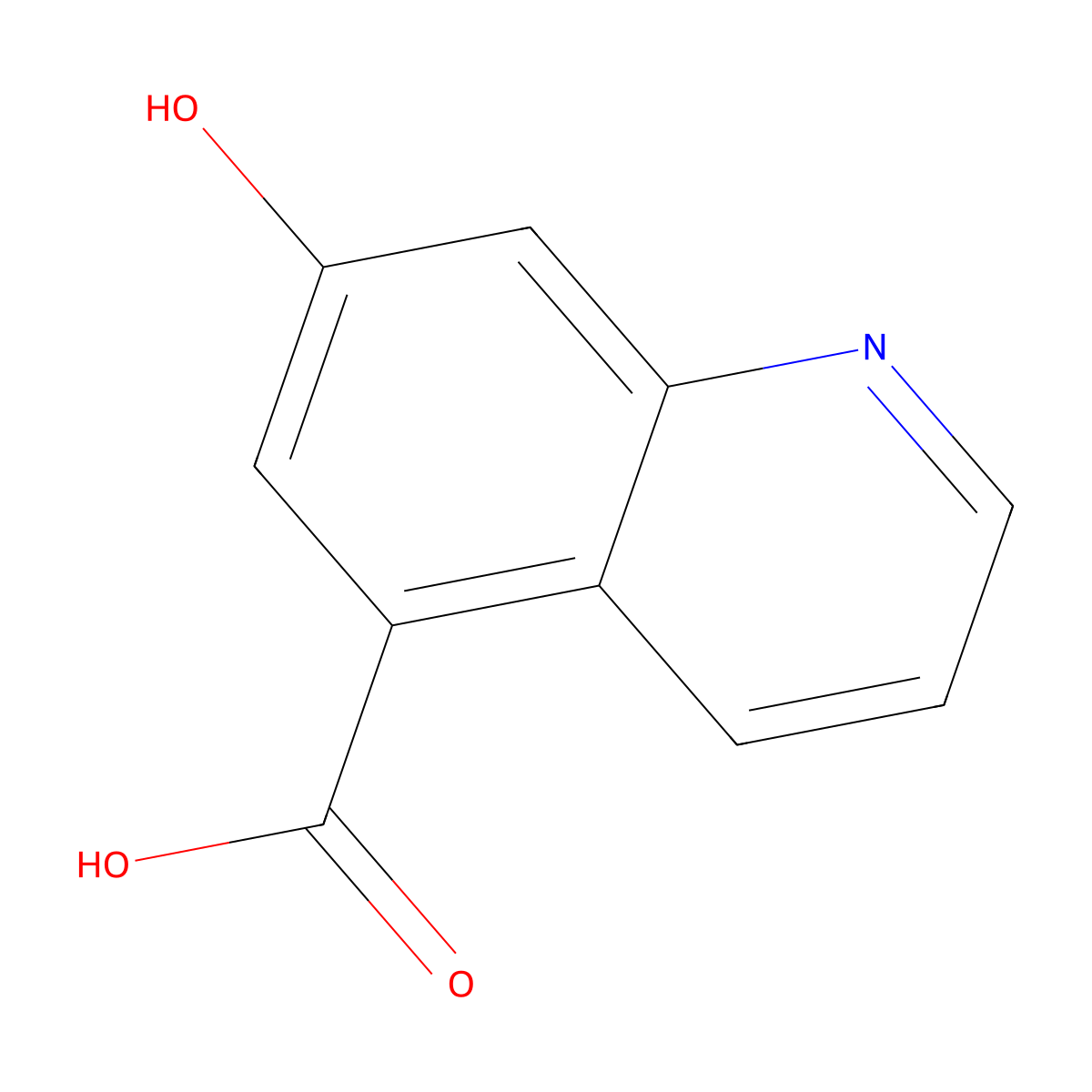 7-Hydroxyquinoline-5-carboxylic acid molecular structure, CAS 1261767-85-4