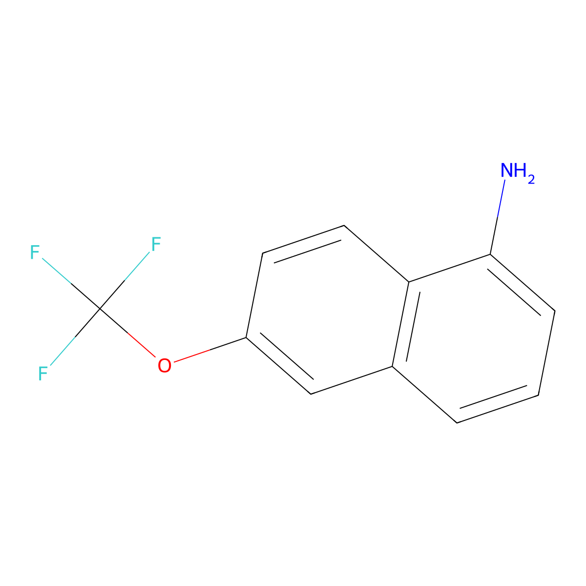 1-Amino-6-(trifluoromethoxy)naphthalene molecular structure, CAS 1261768-16-4