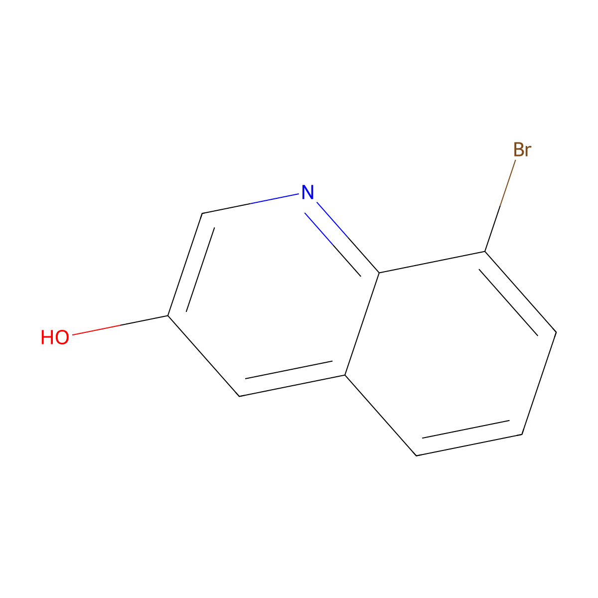 8-Bromoquinolin-3-ol molecular structure, CAS 1261768-30-2