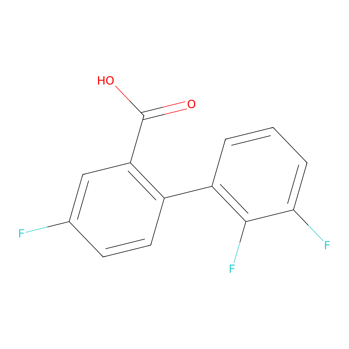 2-(2,3-Difluorophenyl)-5-fluorobenzoic acid molecular structure, CAS 1261768-73-3