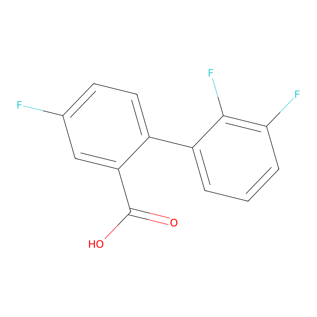 2-(2,3-Difluorophenyl)-5-fluorobenzoic acid molecular structure, CAS 1261768-73-3