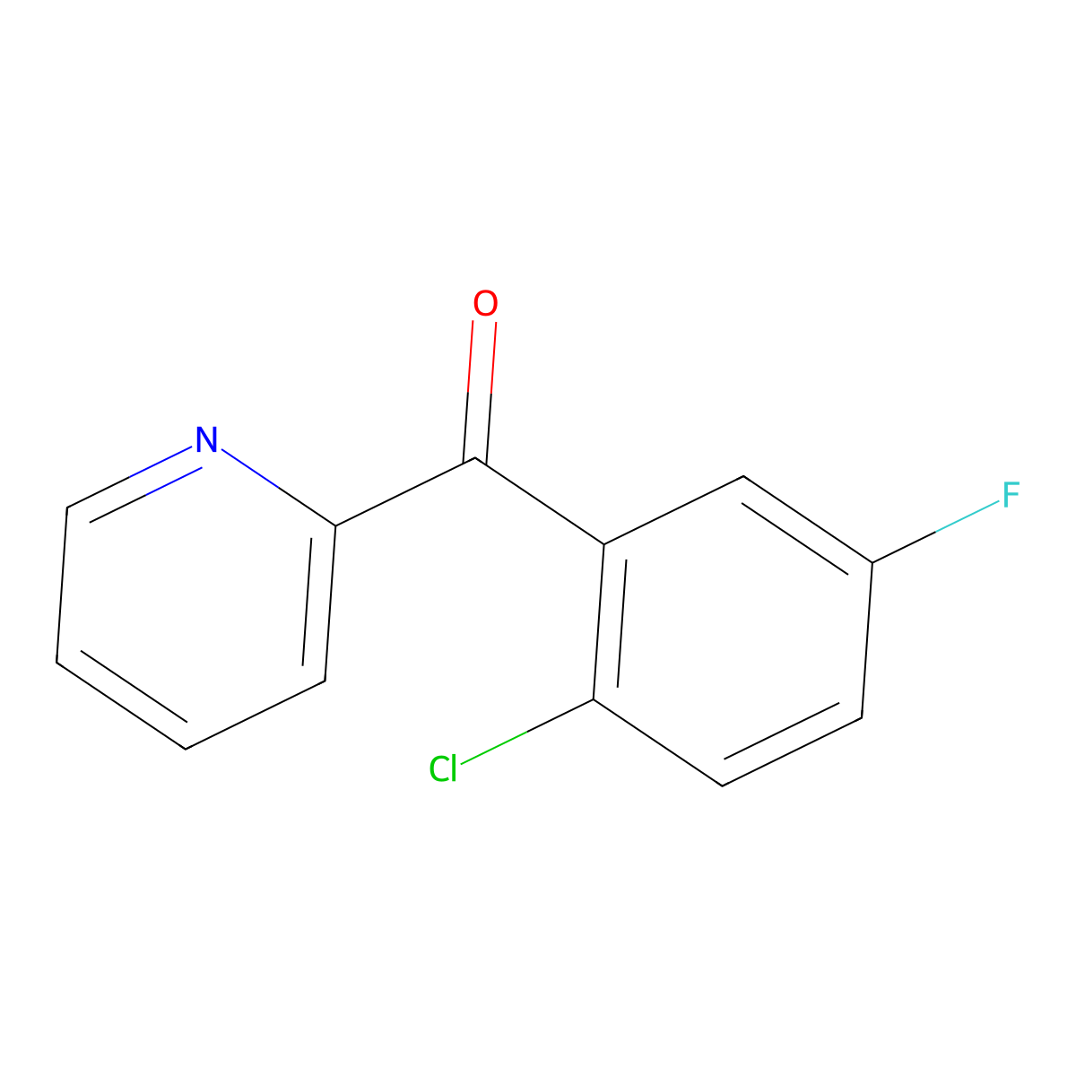 (2-Chloro-5-fluorophenyl)-2-pyridinylmethanone molecular structure, CAS 1261768-77-7