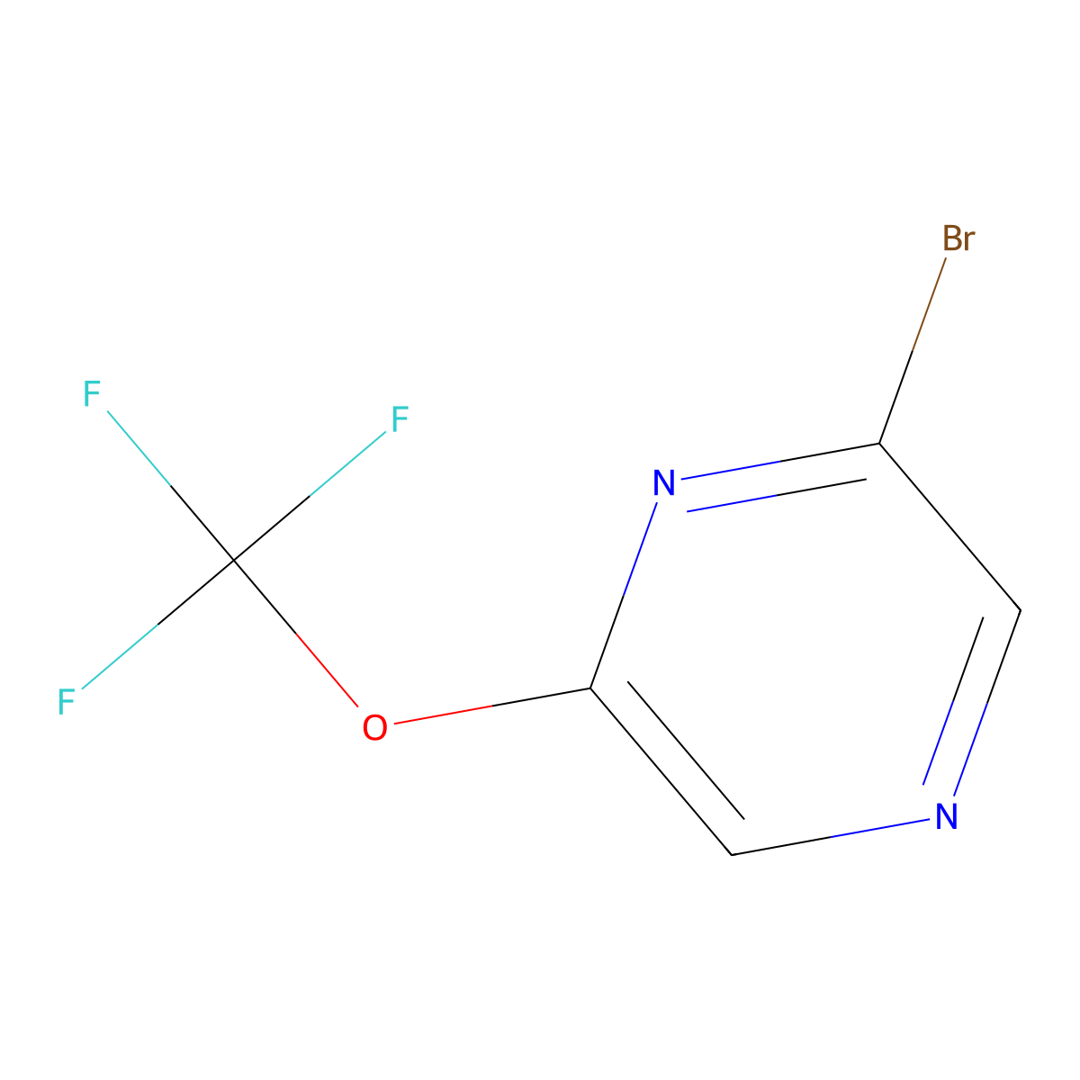 2-Bromo-6-(trifluoromethoxy)pyrazine molecular structure, CAS 1261768-98-2