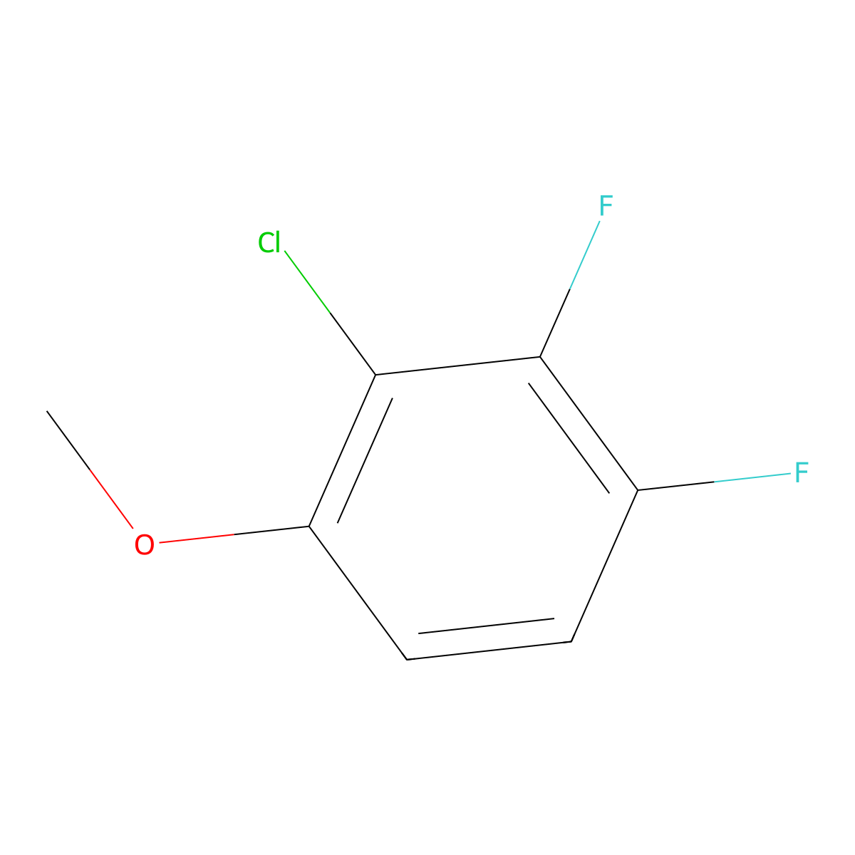 2-Chloro-3,4-difluoroanisole molecular structure, CAS 1261769-08-7