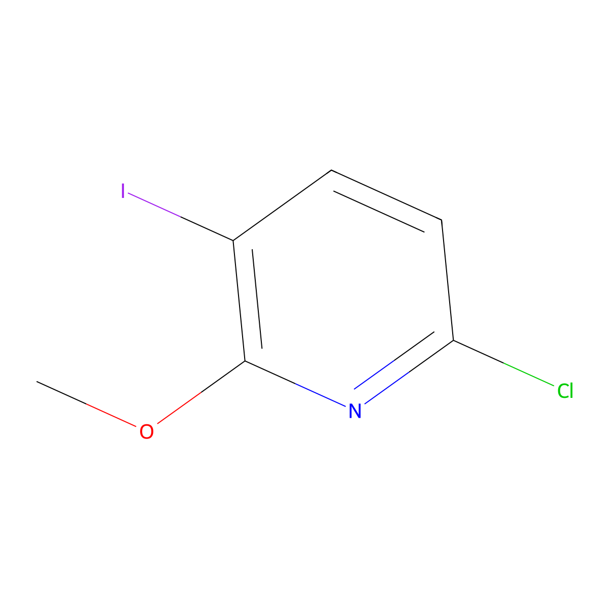 6-Chloro-3-iodo-2-methoxypyridine molecular structure, CAS 1261769-34-9
