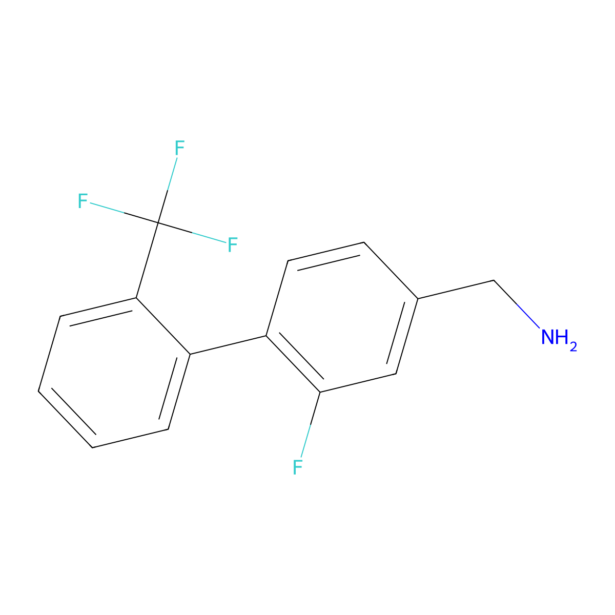 C-(2-Fluoro-2'-(trifluoromethyl)biphenyl-4-yl)-methylamine molecular structure, CAS 1261769-52-1