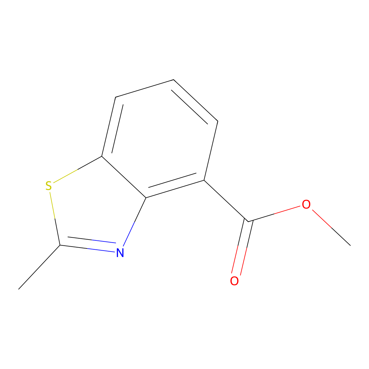 Methyl 2-methylbenzo[d]thiazole-4-carboxylate molecular structure, CAS 1261769-61-2