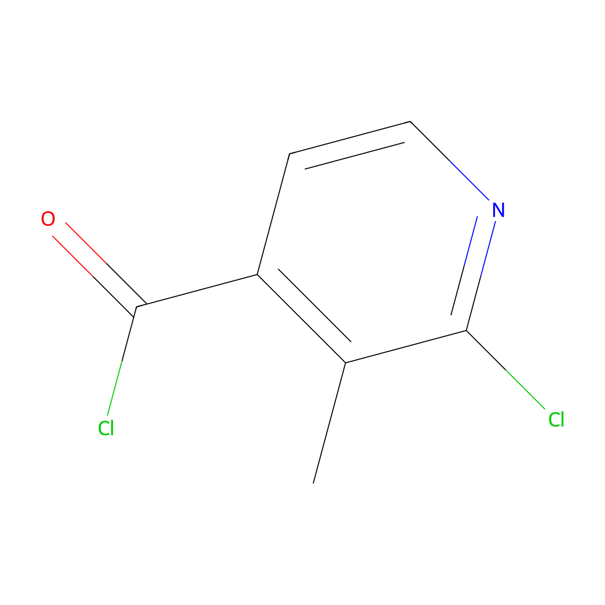 2-Chloro-3-methylisonicotinoylchloride molecular structure, CAS 1261769-94-1