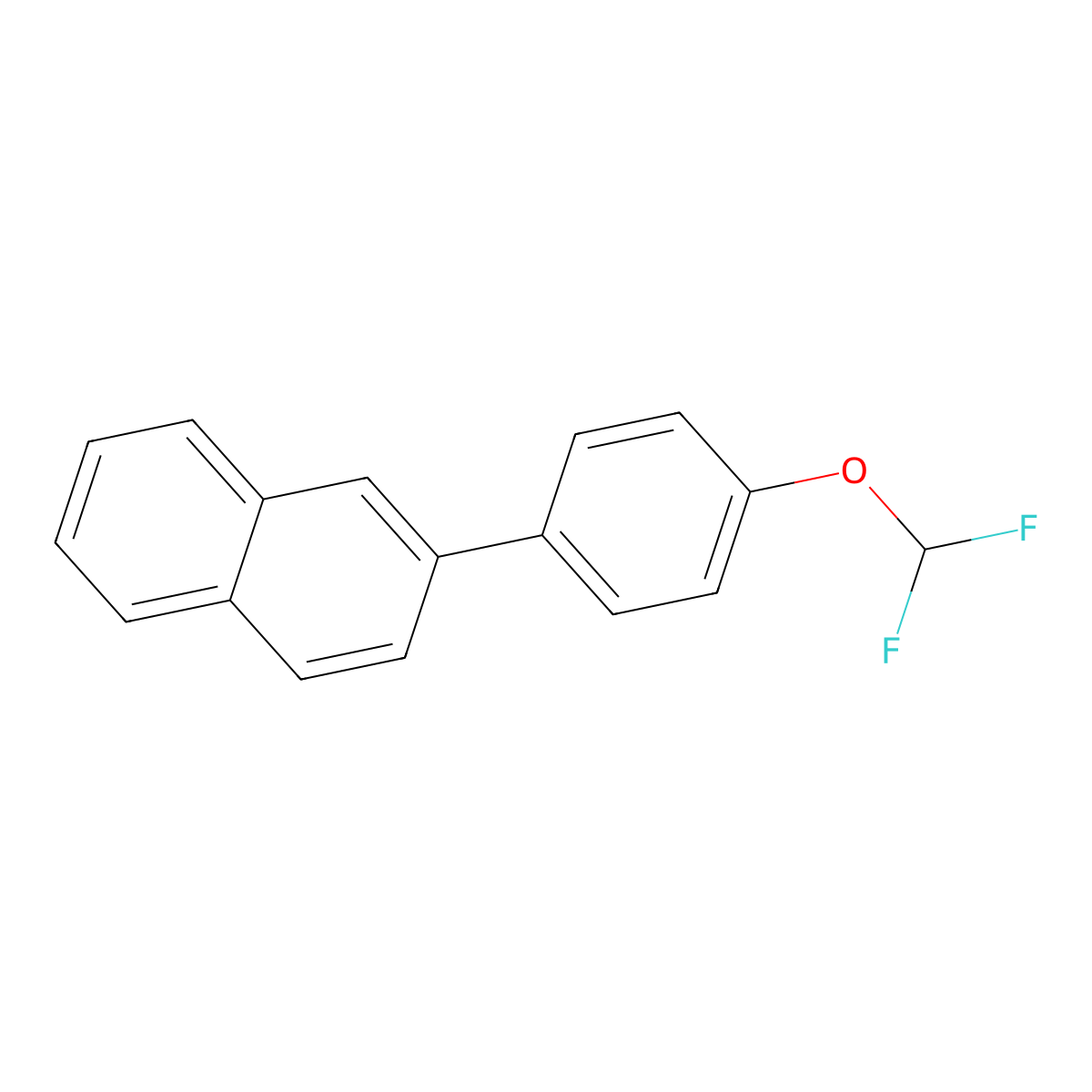 2-(4-(Difluoromethoxy)phenyl)naphthalene molecular structure, CAS 1261770-56-2