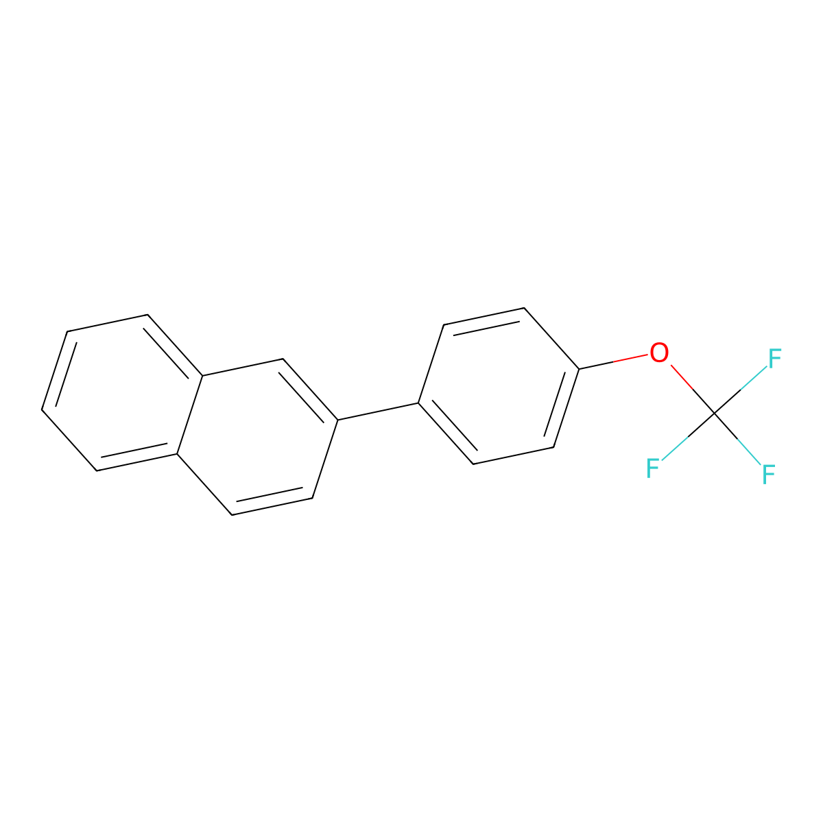 2-(4-(Trifluoromethoxy)phenyl)naphthalene molecular structure, CAS 1261770-70-0