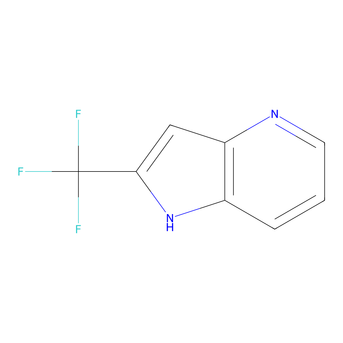 2-(trifluoromethyl)-1H-pyrrolo[3,2-b]pyridine molecular structure, CAS 1261770-90-4