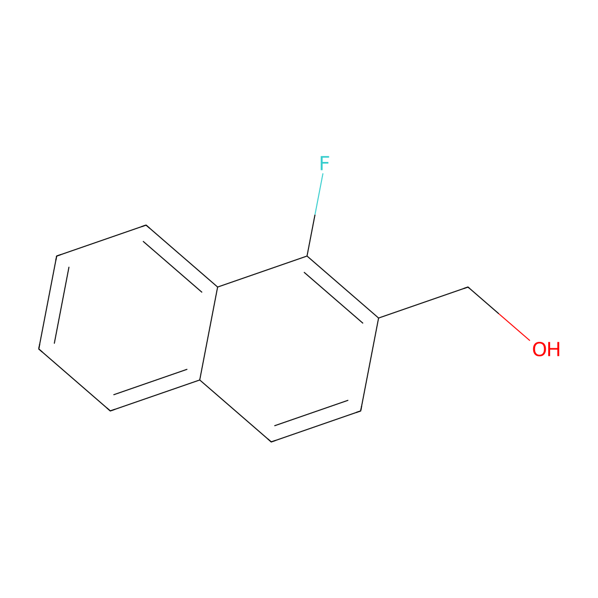 (1-Fluoronaphthalen-2-yl)methanol molecular structure, CAS 1261771-21-4