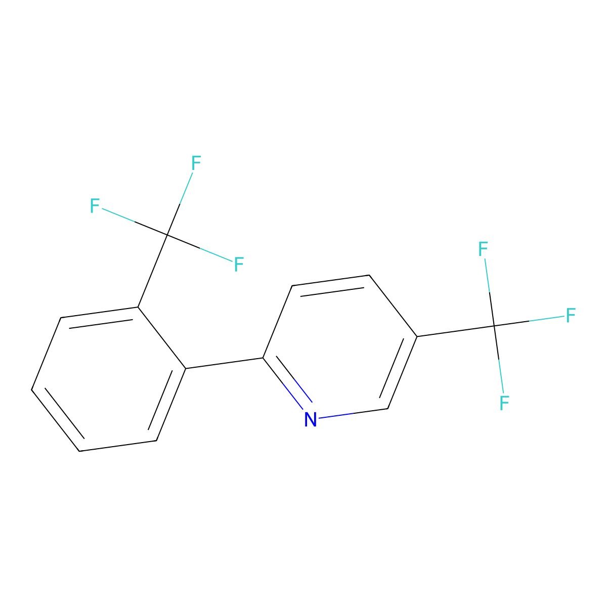 5-(Trifluoromethyl)-2-[2-(trifluoromethyl)phenyl]pyridine molecular structure, CAS 1261771-77-0