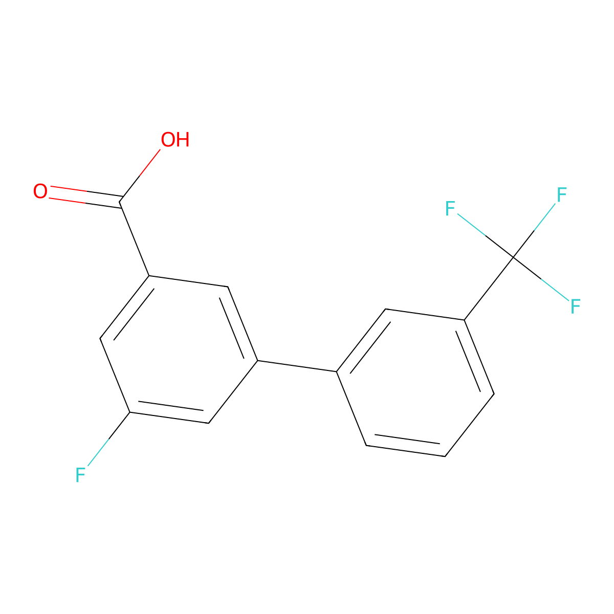 5-Fluoro-3-(3-trifluoromethylphenyl)benzoic acid molecular structure, CAS 1261772-10-4